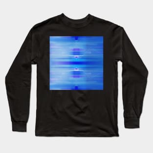 Blue boho paint Minimal ocean Long Sleeve T-Shirt